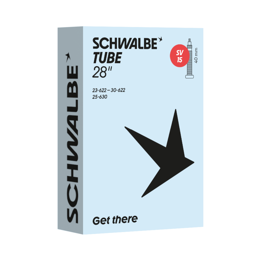 Schwalbe SV15 Fahrradschlauch, Sclaverandventil · 40 mm, Produktverpackung